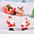 thumbnail image 3 of Adorno navideño de resina en miniatura, Micro paisaje, decoración de escritorio, alce, Santa Claus, colgantes para decoración del hogar de Navidad, 3 of 4