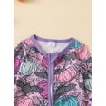 thumbnail image 4 of Suealasg Halloween Baby Girl Boy Pajamas Rompers Long Sleeve Pumpkin Print One-Piece Pajamas Infant Footie Pjs Newborn Zip Up Full Length Jumpsuits Sleepwear, 4 of 8