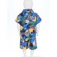 thumbnail image 3 of Miaeowve Toddler Baby Boy Summer Hawaiian Outfits Short Sleeve Button Down Shirt Top & Shorts Clothes Blue 80/S, 3 of 5