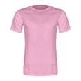 thumbnail image 4 of ADSSDQ Men's Round Neck Short Sleeve Waffle Knit Tee Summer Casual T Shirt Tops Pink M, 4 of 5