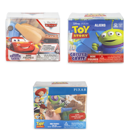 Assorted Critter Crates with Cars Toy Story TS Aliens