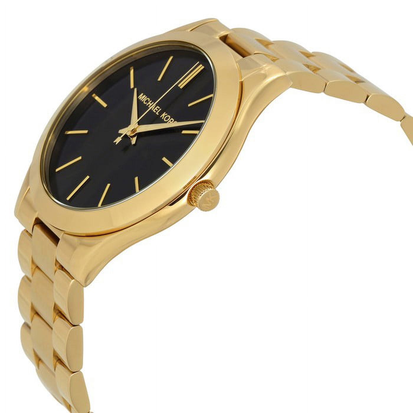 Michael Kors MK3478 Slim Runway Black Dial Gold Tone Bracelet Women’s Watch Michael Kors Women main image 3