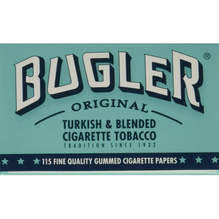 Bugler Cigarette Rolling Paper Gummed Box of 24, Bugler Gummed Paper By BUGLER (Best Flavored Rolling Papers)