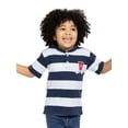 thumbnail image 4 of Wonder Nation Toddler Boy's Short Sleeve Striped Henley T-Shirt, Sizes 12M-5T, 4 of 7