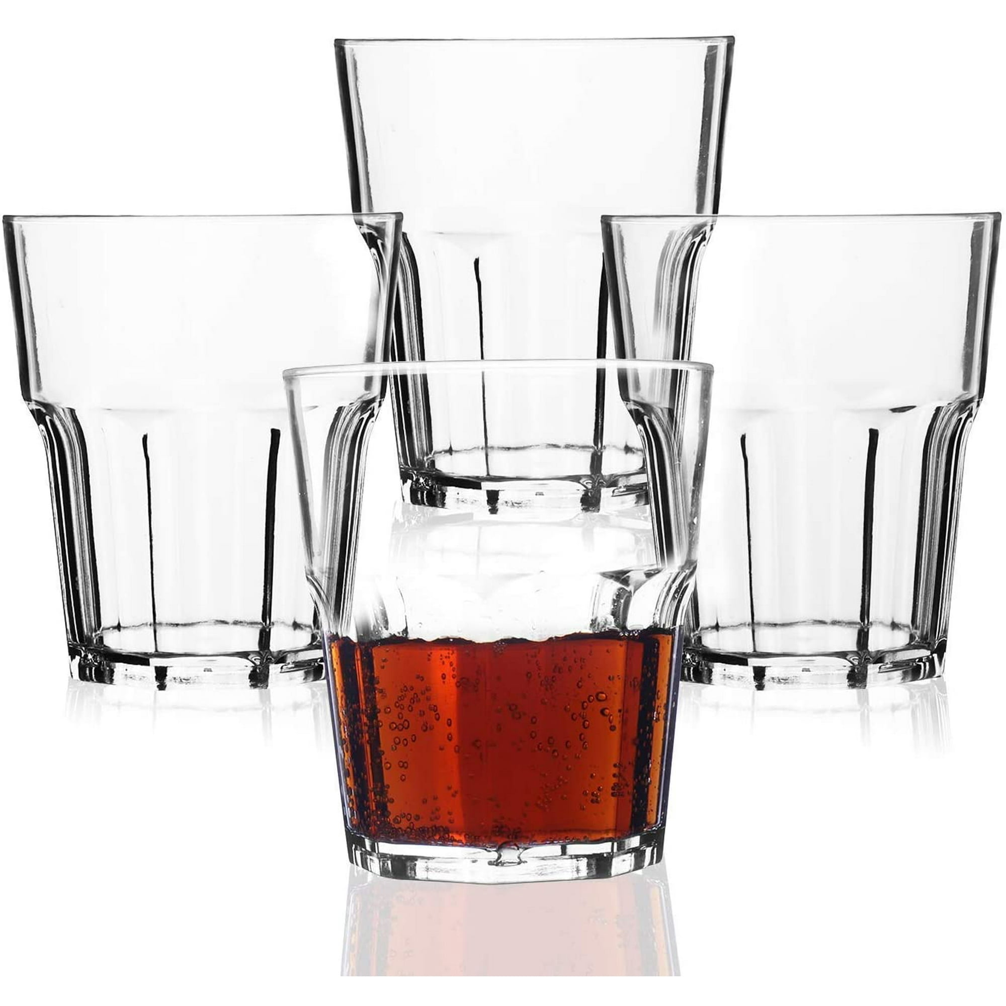 Xiang Plastic Glasses Water Glass 4 Pieces 210ml Unbreakable Stackable Restaurant Quality Premium Acrylic Plastic Water Beer Whiskey Wine Set Di