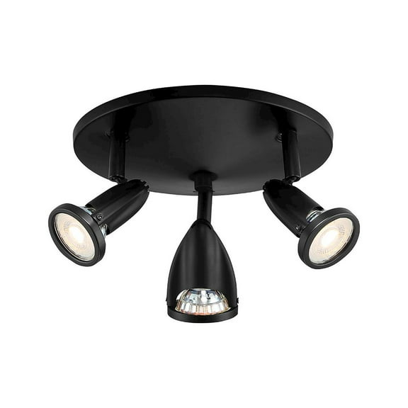 Access Lighting 3 Light Adjustable LED Flush Mount in Black Color