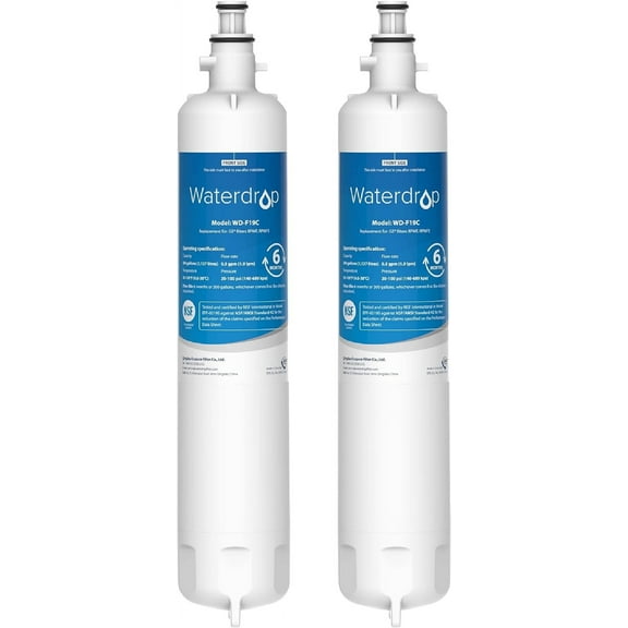Waterdrop Refrigerator Water Filters for GE® RPWFE, RPWF, WSG-4, DWF-36, WF277, R-3600 (2 Count)
