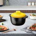 thumbnail image 5 of Hiroekza Kitchen Gadgets Yellow Cover Casserole Soup Slow Cooker Household Porridge Pot Rice Dry Burning Does Not Crack Natural Gas Open Flame Kitchen Utensils, 5 of 6