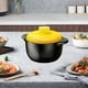 thumbnail image 5 of Olla de Cerámica con Tapa Amarilla | Olla de Cocción Lenta Apta para Horno, Antiadherente y Resistente a Las Grietas | Olla de Barro Resistente para Sopa, Estofado y Arroz, Ideal para Acampar, 5 of 6