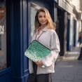 thumbnail image 6 of FORMRS 13-13.3 inch Laptop Sleeve Case Soft Carrying Quilted Computer Bag Cover, Green and White Pattern, 6 of 7