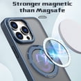 thumbnail image 2 of For iPhone 12 Pro Max Case Magnetic, Compatible with Magsafe Matte Back Cover Rotating Kickstand Bumper Rugged Phone Case Cover for Apple iPhone 12 Pro Max, Blue, 2 of 6