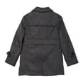 thumbnail image 2 of Isaac Mizrahi Boy's CT1004 Solid Wool Toggle Coat with Removble Hood - Charcoal - 6, 2 of 3