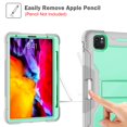 thumbnail image 4 of Dteck Case for Apple iPad Air 4th Generation 10.9-inch,iPad Pro 11" 2nd Gen 2020 Released,Shockproof Rubber Case Hybrid Hard Kickstand Protective Cover without Screen Film,Green, 4 of 6