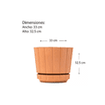 thumbnail image 3 of Maceta Plástica Madera 513c Diámetro De 33cm Color Barro, 3 of 4