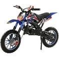 thumbnail image 2 of Floseru 49cc Kids Dirt Bike,2-Stroke Gas Dirt Bike, Dirt Bike for Kids 8-14,Gas Power Pocket Rocket Bike,Gas Motorcycle with Front Rear Disc Brakes, Off Road Motorcycle Max Load 220LBS, 2 of 10