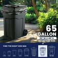 thumbnail image 4 of Plasticplace Trash Bags │ 1.5 Mil │ Black Heavy Duty Garbage Can Liners │ 50” x 48”, (100 Count), 4 of 8