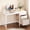 White, variant on Casacomoda 40 Inch Computer Desk with 3 Fabric Drawers, Reversible Home Office Desk for Small Spaces, White