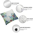 thumbnail image 4 of HENGT  Watercolor Flower Throw Pillow Cushion Cover, Motley Floret Motifs with Splash Anemone Iris Revival of Nature Theme, Decorative Square Accent Pillow Case for Couch,  2 pcs, 4 of 6