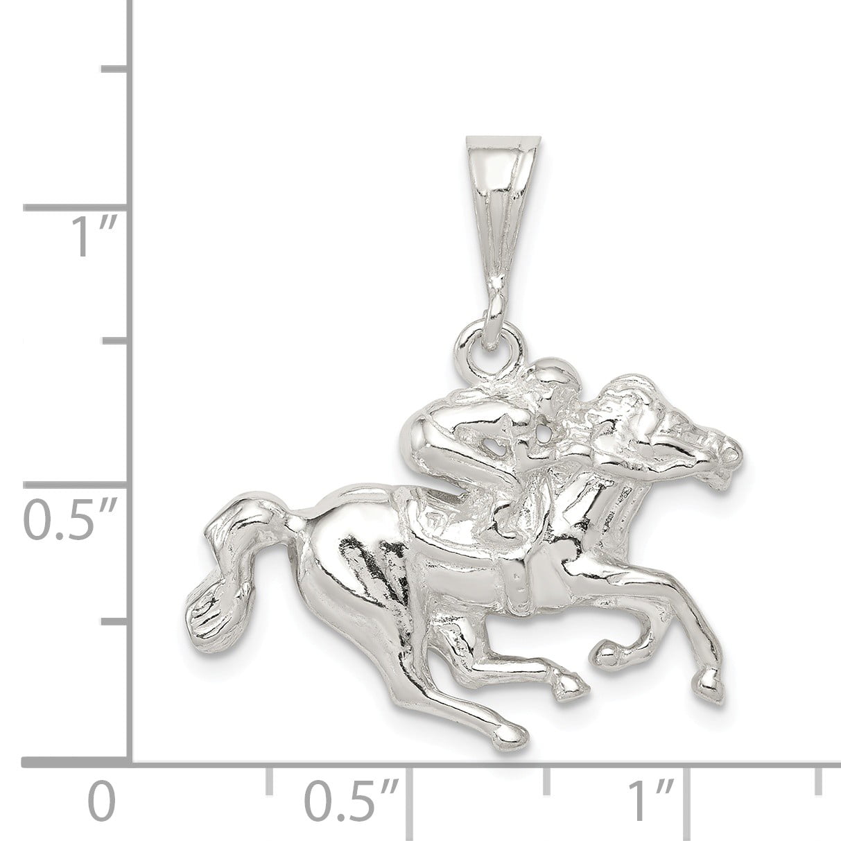 Bonyak Jewelry Sterling Silver Antiqued Horseshoe with Horse Head Charm