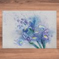 thumbnail image 6 of Ambesonne Floral Jigsaw Puzzle Durable Cardboard, Iris Fresh Colors, 1000 pcs, Lilac Teal Ecru, 6 of 6
