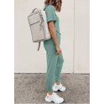 thumbnail image 3 of Womens Short Sleeve Two Piece Outfits Loungewear Sweatsuit Sets Outfits Athletic Tracksuits, 3 of 5
