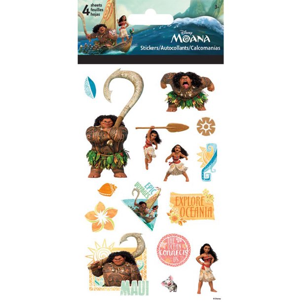 disney moana standard stickers 4 sheets walmartcom walmartcom