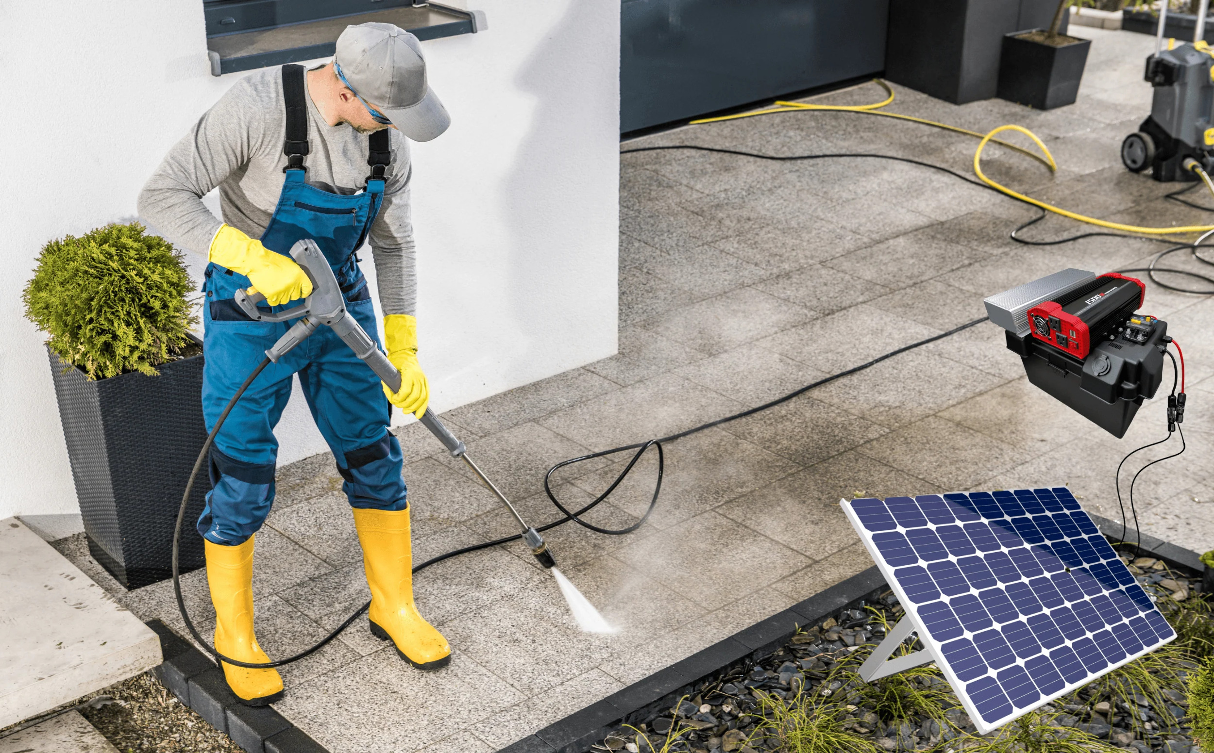 1500W BatteryLESS Solar Panel to 12V Solar Generator, No Battery Required, w 1500W Inverter