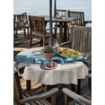 thumbnail image 2 of Outdoor Tablecloth with Umbrella Hole Zipper Blue Truck Yellow Sunflower Round Tablecloth 54" Waterproof Outside Table Cloth Summer Botanical Grey Plaid Patio Table Cover Tablecloths for Picnic Party, 2 of 8