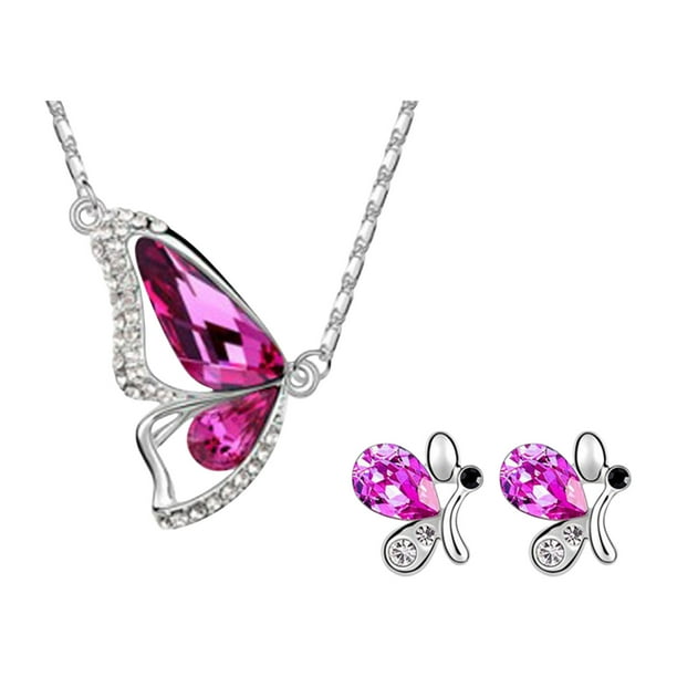 Fiudx Conjunto de Collar y Pendientes de Moda para Mujer