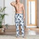thumbnail image 2 of Fotbe Cute Hippos Pantalones de Pijama para Hombre, Pantalones de Dormir, Pantalones de Casa con Cintura Ajustable y Bolsillos-X-Large, 2 of 6