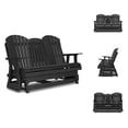 thumbnail image 3 of Signature Design by Ashley Hyland wave Black Outdoor Glider Loveseat, 3 of 9