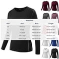 thumbnail image 3 of BXSRUTA Women's Yoga Shirts Long Sleeve Stretchy Breathable Quick Dry Activewear Tops for Workout Lounge, 3 of 7