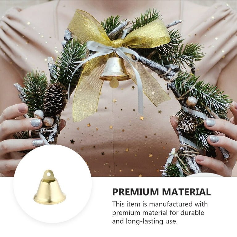 Premium Photo  Decorative christmas ornament with christmas golden bells  or jingle bells Christmas decoration