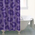 thumbnail image 4 of Purple Leopard Print Shower Curtain 36"x72" ,Bathroom Decorative Shower Curtains Set with 12 Hooks,Modern Waterproof Washable Shower Curtain, 4 of 6