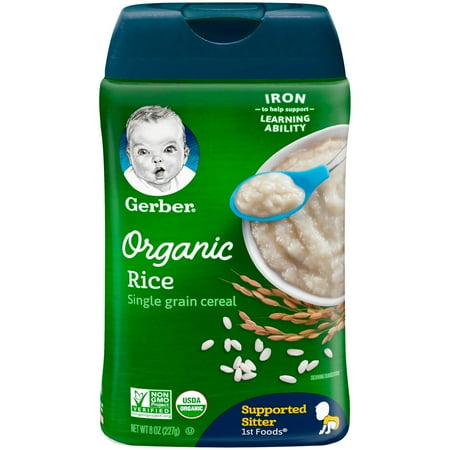 Gerber Organic Rice Baby Cereal, 8 oz.