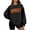 Black, variant on Halloween Sweatshirts for Women Crew Neck Oversized Sweaters for Women Plus Spooky Season Skeleton Goth Cute Cotton Sweater Sweater Fall Pullover Tops Halloweens Great Gift for Her