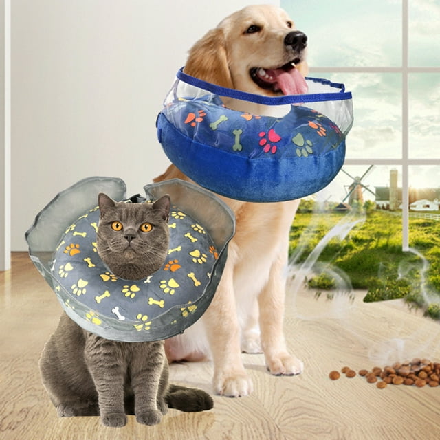 CBFFDC Collier de Protection pour Animaux Collier de Récupération pour Animaux Design Ultra Léger à Bande Élastique Lavable en Machine Libération Rapide Anti-Licking