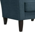 thumbnail image 6 of HL Home Furnishings Alex Transitional Flared Arm Armchair in Blue Velour, 6 of 10