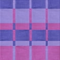 thumbnail image 1 of Ahgly Company Machine Washable Indoor Square Transitional Purple Mimosa Purple Area Rugs, 6' Square, 1 of 7