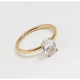thumbnail image 2 of 1Ct Lab Created Diamond Oval Cut Solitaire Ring 14K Yellow Gold Plated, 2 of 4