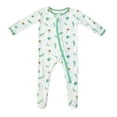 thumbnail image 2 of Bamboo Little Soft Zippered Baby Footie Pajamas, Baby Clothes, Newborn Sleepers, Bamboo Viscose, 2-Way Zipper, Bird of Paradise, 2 of 8