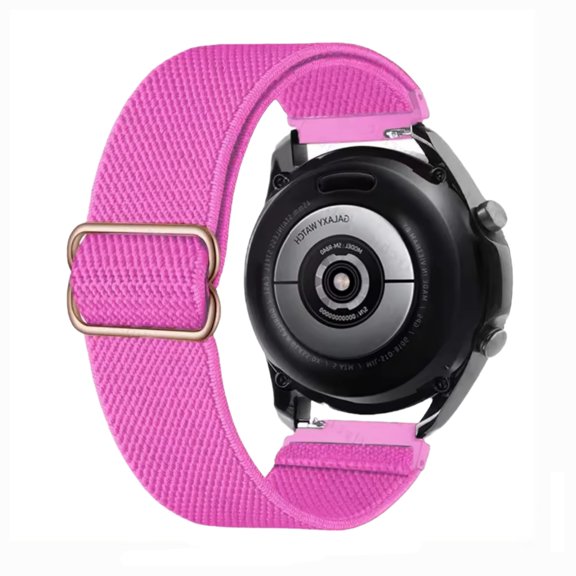 Pink Elastic, Woven Watch Band - Adjustable - Compatible with Samsung Watch - 20mm