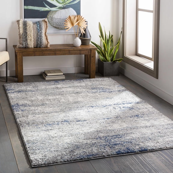 BoutiqueRugs Diamond Contemporary Area Rug - Navy, Charcoal, Gray - 2' x 2'11"