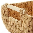 thumbnail image 6 of Casafield (Set of 2) Water Hyacinth Oval Storage Baskets with Wooden Handles - Medium Woven Bin Organizers, 6 of 7