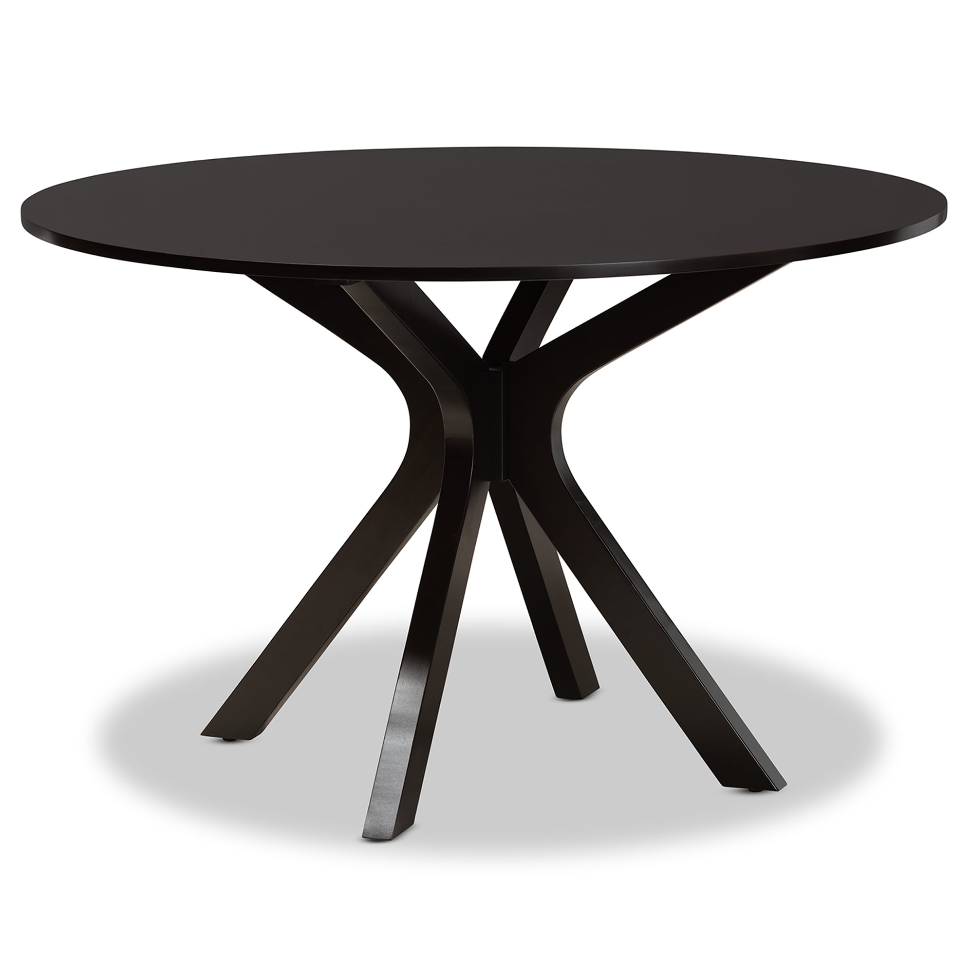 Baxton Studio Jana Modern Dining Set, 7-Piece, Dark Brown