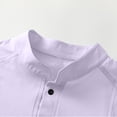 thumbnail image 5 of Men's UPF 50+ Sun Protection Henley Shirts Summer Beach Shirt Short Sleeve Tshirt Fitted T-Shirt Basic Tees Work T Shirt Purple L, 5 of 6