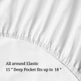 thumbnail image 4 of Superior 4-Piece Classic White Embroidered Microfiber Bed Sheet Set, Full, 4 of 7