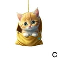 thumbnail image 6 of 2D Cat Car Charm Rear View Mirror Hanging Pendant Cute Car Dog HOT, 6 of 7