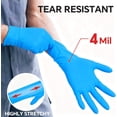 thumbnail image 4 of Blue Nitrile Exam Gloves, Powder-Free Disposable Gloves, 4 of 4