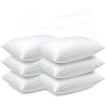 "Belem Hotel Collection Standard Pillows 6 Pack - Polycotton Cover, Soft Medium Density, Down Alternative, 20"" x 26"""